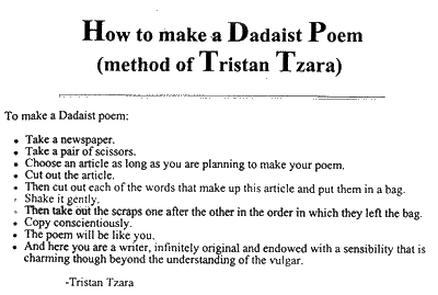 How to Write a Dada Poem